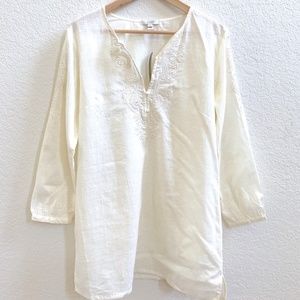 J.CREW NWT EMBROIDERED BEACH COVER UP DRESS TUNIC